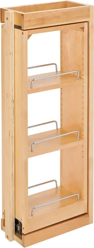 Vista 17 de Rev-A-Shelf Organizador de pared extraíble para armario de cocina, organizador de despensa deslizante con cierre suave en varios tamaños, madera