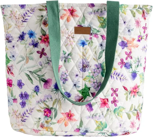Vista 43 de Bolsas de compras Maison d' Hermine Bolsa de lona acolchada con bolsillos con cremallera Bolso pequeño reutilizable Bolsa de comestibles