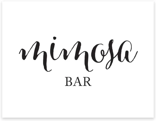 Vista 13 de Andaz Press Letreros de fiesta de boda, impresión formal en blanco y negro, 8.5 x 11 pulgadas, suite de novia, vestidor, paquete de 2