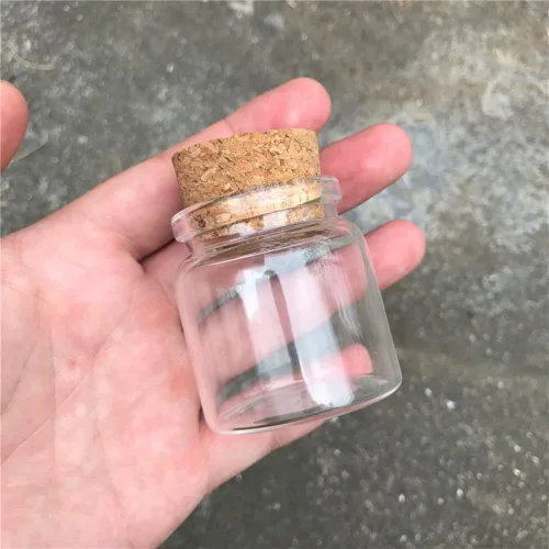 Vista 9 de Capacidad 1.7 fl oz botellas de vidrio con corcho pequeño transparente mini frascos de vidrio vacíos frascos 6 unids/lote