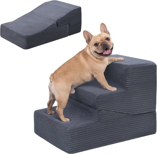 Vista 9 de Escaleras para perros pequeños, escalones plegables para perros de 18
