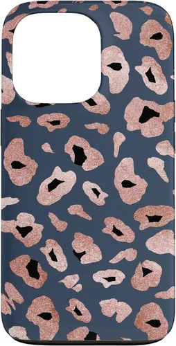 Vista 10 de Rose Leopard Print Blue Cheetah Jaguar Pattern Case for iPhone 17