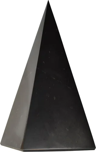 Vista 11 de Shungite World Auténtica pirámide de shungita alta pulida de 1.18 pulgadas / 1.18 pulgadas, cristal curativo natural de chakras, pirámide negra