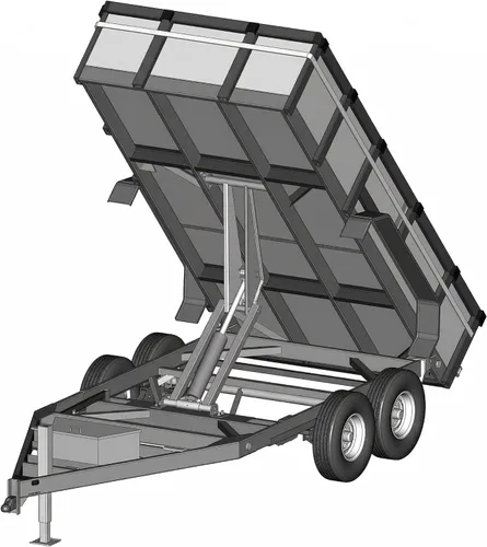 Vista 4 de Johnson Trailer Parts Planes de remolque volquete de 7' x 14' Planos de remolque DT714-14J