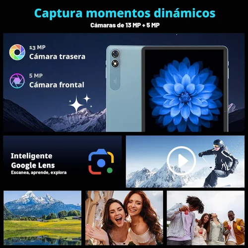 Vista 8 de Tablet Android 15 de 10 pulgadas, tableta 2026 con teclado, 24 GB+256 GB+2 TB expandir, tabletas PC con Gemini AI, Octa-Core, 8000 mAh, WiFi 5G