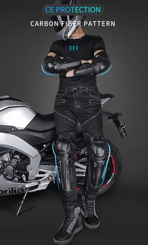 Vista 2 de Rodilleras y espinilleras, equipo de protección de motocicleta para adultos, para evitar colisiones duras, motocross, carreras, rodilleras