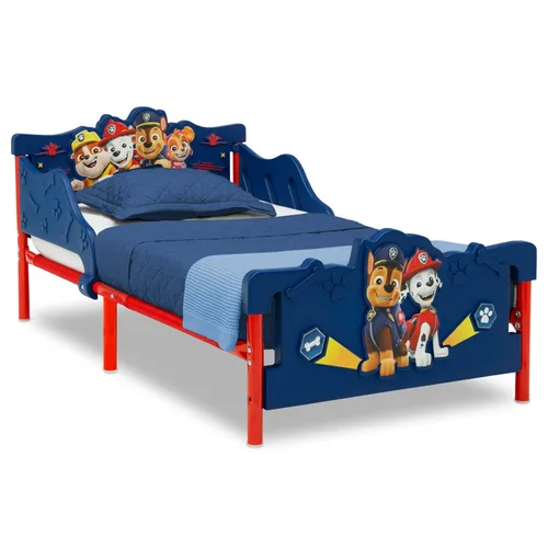 Vista 13 de Delta Children - Cama para niños pequeños PAW Patrol 3D, azul + Simmons Kids Silver Nights colchón de cuna de dos caras de 2 etapas (paquete)