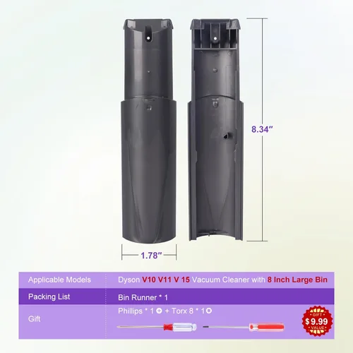 Vista 11 de Cyclone Baffle Bin Runner para aspiradora Dyson V10 V11 V15 SV12 SV14 SV15