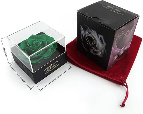 Vista 6 de Rosa preservada de flores recién cortadas para mujeres, mamá, esposa, novia, regalo de flores, decoración de rosa real para el día de la madre, día