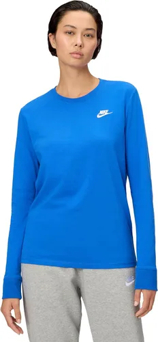 Vista 15 de Nike Sportswear Club - Camiseta de manga larga para mujer Negro/Blanco
