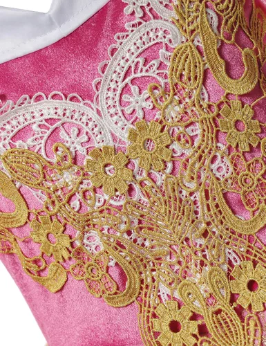 Vista 4 de DOCHEER Disfraz de princesa para niñas pequeñas vestido de fiesta de cosplay 2-12 T
