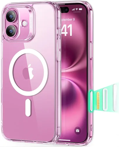 Vista 38 de ESR Classic Hybrid - Funda para iPhone 16 Pro, color negro transparente claro negro