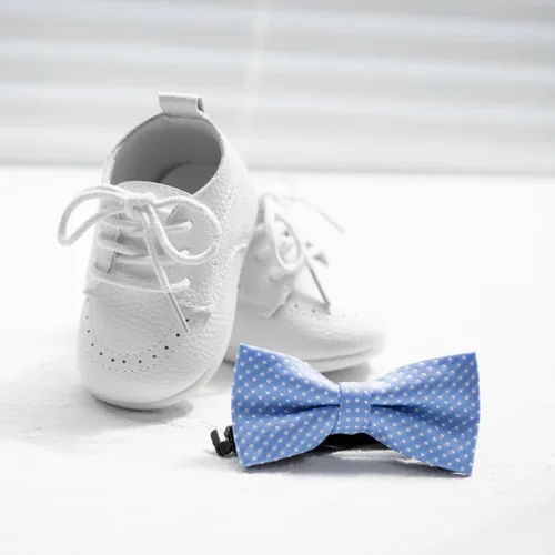 Vista 6 de Meckior Mocasines clásicos de piel sintética para bebés, niños y niñas, zapatos de vestir Oxford para primeros pasos, zapatos planos para cuna