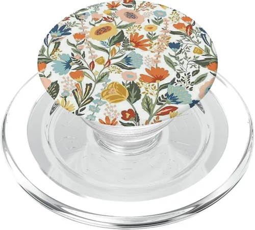Vista 9 de Cute Floral Teal Hibiscus Pattern On White Pop PopSockets PopSockets PopGrip: Agarre intercambiable para teléfonos y tabletas