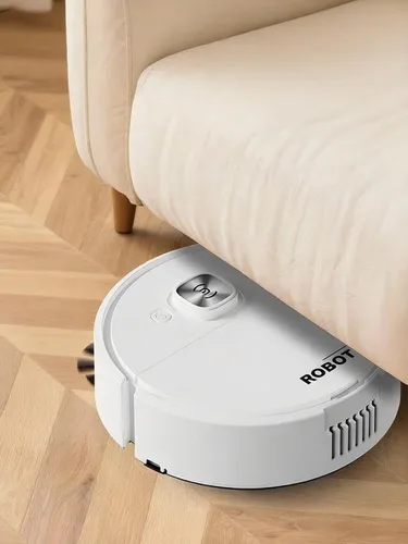 Vista 3 de Mini robot aspirador automático de perfil bajo silencioso limpiador de piso de succión fuerte para dormitorio habitación de niños apartamento pequeño