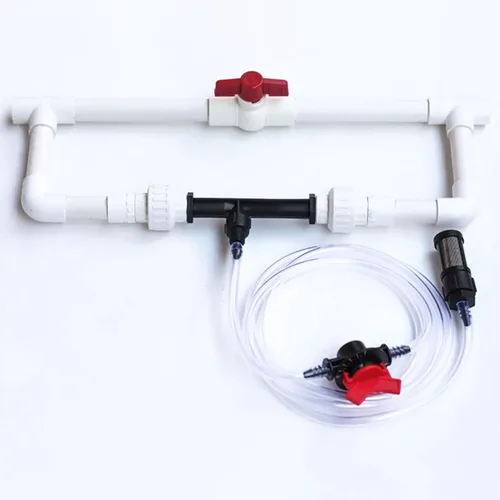 Vista 5 de Inyector de fertilizante Venturi negro 1 pulgada Inyector de fertilizante de riego Inyector Herramienta de riego agrícola
