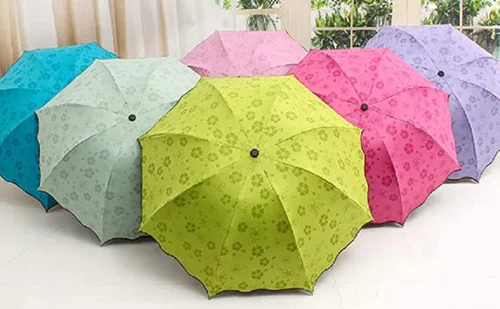 Vista 6 de chenwen Sombrillas de lluvia solar con material floreciente plegables y compactos de viaje