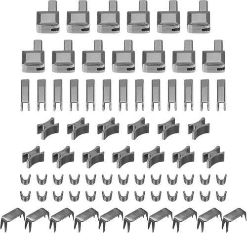 Vista 12 de uxcell Kits de reparación de cremallera, caja de retención deslizante de cierre de metal #5, pasadores de inserción y tapones inferiores superiores