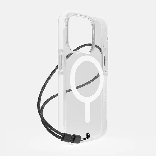 Vista 4 de BodyGuardz Ace Pro - Funda transparente (iPhone 15 Pro) Funda delgada MagSafe a prueba de golpes probada hasta 18 pies con carga inalámbrica