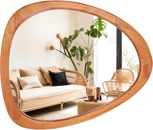 Vista 40 de WallBeyond Espejo asimétrico, espejo de pared irregular, espejos de pared decorativos para dormitorio, sala de estar, entrada, pasillo, espejo