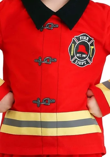 Vista 4 de Fun Costumes Disfraz de bombero amigable para niños pequeños