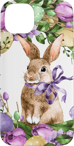 Vista 15 de Floral Easter Bunny Wreath Decor for Women Cute Easter Day Case for iPhone 17