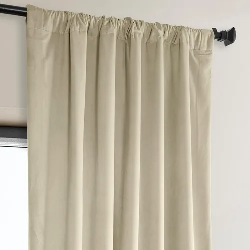 Vista 5 de HPD Half Price Drapes - Cortinas de terciopelo de lujo con bloqueo de luz para dormitorio (1 panel), 50W X 84L, cortinas Hotel con bloqueo de luz
