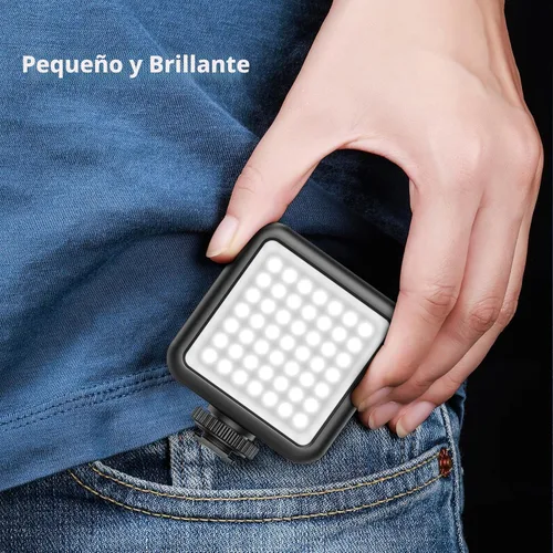 Vista 4 de ULANZI VL49 luz de vídeo LED de 2000mAh con 3 zapata fría, luz suave recargable, iluminación portátil para fotografía para DJI OSMO Sony DSLR Canon