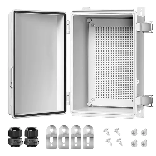 Vista 29 de LeMotech Caja Eléctrica, IP67 Impermeable con Bisagras Cubierta Transparente Pestillo de Acero Inoxidable Caja de Conexiones, Carcasa Eléctrica