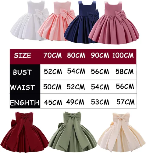 Vista 7 de Girl Flower Dress Sleeveless Flower Princess Wedding Dress for Toddler and Baby Girl