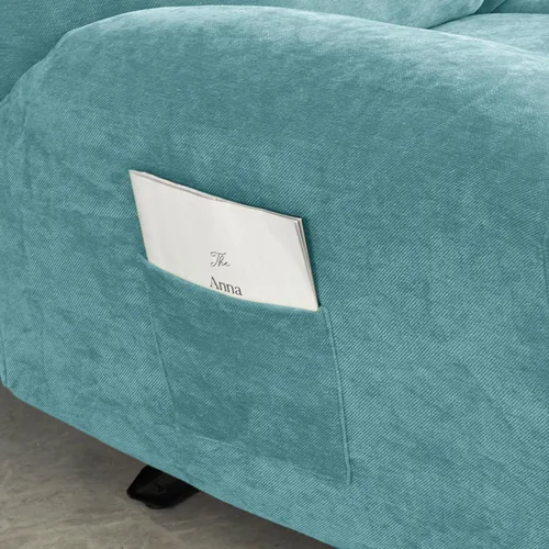 Vista 4 de vctops 4 fundas elásticas de felpilla de lujo para sillas reclinables, protector suave de muebles con parte inferior elástica para niños, gatos, Azul