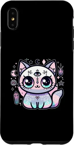 Vista 7 de iPhone 15 Kawaii Pastel Cat Ouija Creepy Occult Aesthetic Case