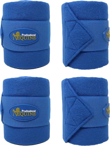 Vista 7 de CHALLENGER 10ft Horse Grooming Leg Polo Wrap Set of 4 Soft Fleece 95R Negro