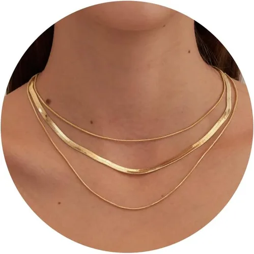 Vista 10 de CHESKY - Collar de serpiente de cadena de oro/plata chapado en 14K, collar de espiga, gargantillas de oro para mujeres, joyería para regalos Dorado
