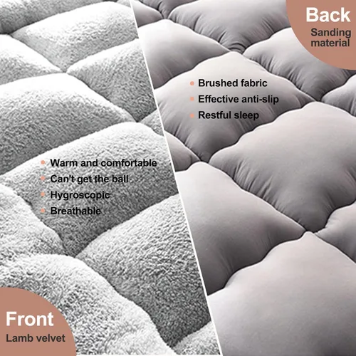 Vista 5 de Futon Furniture - Colchones tradicionales japoneses para futón, tapetes de cojín plegables de tatami, cama de dormir de 4 pulgadas de grosor