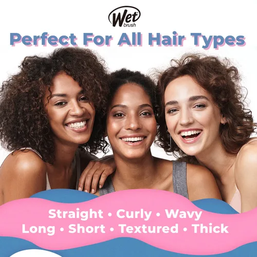 Vista 5 de Wet Brush - Cepillo Original Detangler para todo tipo de cabello, cerdas ultrasuaves IntelliFlex que se deslizan con facilidad por los nudos