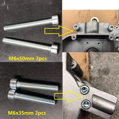 Vista 5 de Pernos del motor Studs,Juego de tornillos, motor de gas de 2 tiempos yd100/66cc/80cc, bicicleta motorizada a gas