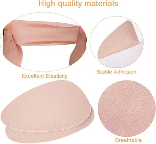 Vista 4 de Cinta de levantamiento de senos para pechos grandes, impermeable, 3 pares, brasier de elevación invisible con cinta de pecho push up fuerte soporte