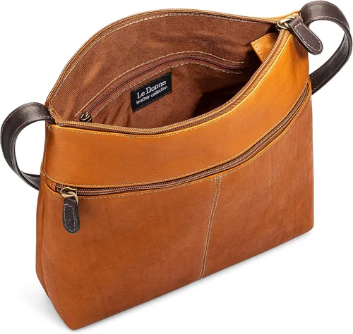 Vista 3 de Le Donne Leather Sinclair Crossbody Purse Full Grain Leather Shoulder Bag Handbag for Women