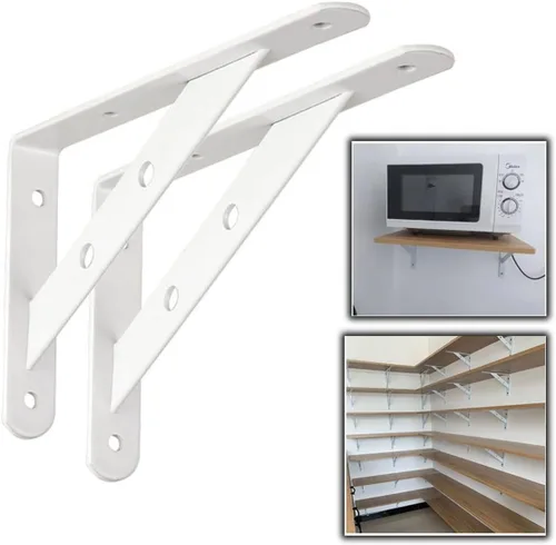 Vista 9 de 19.7 in 15.7 in 11.8 in 7.9 in 5.9 in Escuadras para Estanterias Fuertes, Soporte Estante Montado Pared para Estanteria Pequeñas, Stands de Negro