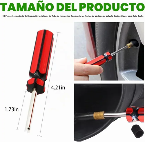 Vista 6 de 10 unidades de núcleo de vástago de válvula de destornillador automático para automóvil