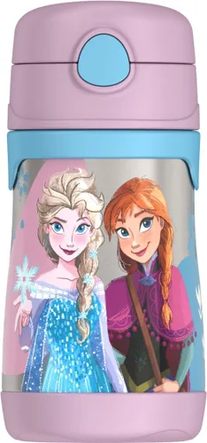 Vista 18 de Thermos Bebé 10 oz. Botella de acero inoxidable con popote emergente, coches
