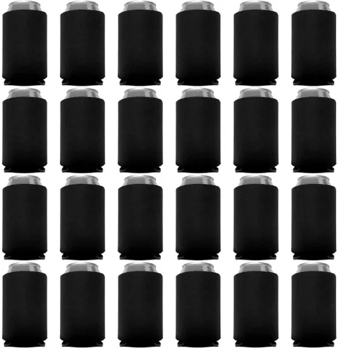 Vista 4 de Fundas enfriadoras de latas de espuma de poliéster en blanco (12, color rubor)