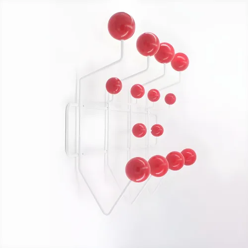 Vista 26 de Industrial Hooks Punch-Free Metal Wall-Mounted Coat Rack with Wood Ball Decoration Iron Coat Rack with Solid Wood Ball Wall Coat Hook Metal Simple