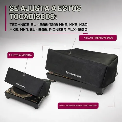 Vista 2 de TECHNICS - Cubierta antipolvo para tocadiscos SL-1200 / SL-1210 y Pioneer PLX-1000 Protector de tocadiscos