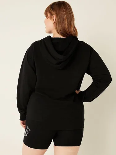 Vista 2 de Victoria's Secret Sudadera con capucha Campus de forro polar rosa