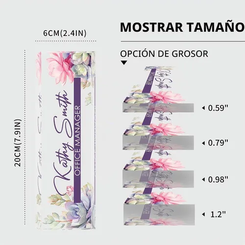 Vista 5 de Placa de nombre personalizada para escritorio, placa de nombre de escritorio personalizada, placa de nombre acrílica, accesorios de escritorio