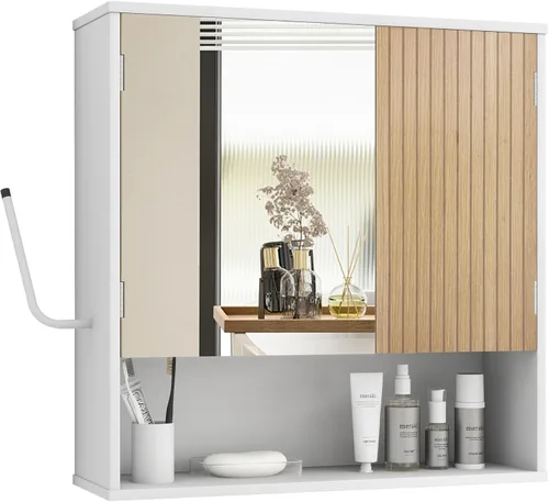 Vista 10 de Gabinete de pared del cuarto de baño, sobre el almacenamiento del inodoro Gris medio