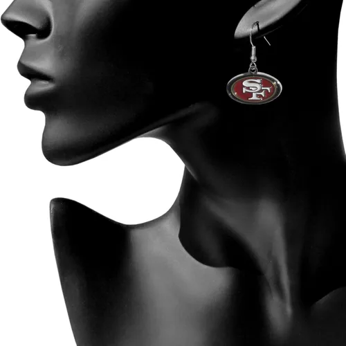 Vista 2 de Pendientes colgantes cromados de la NFL