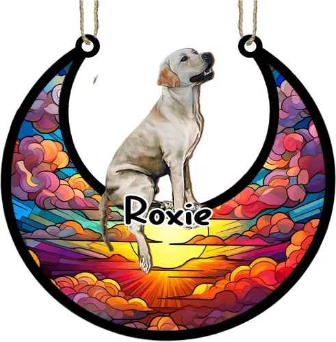 Vista 28 de LOVELYPOD Adorno de Navidad personalizado para perro pastor australiano, atrapasoles conmemorativo, adorno de Navidad de pastor australiano